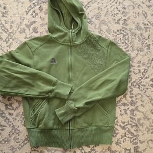 Nike ACG Green Hooded Sweatshirt with Full Zipper